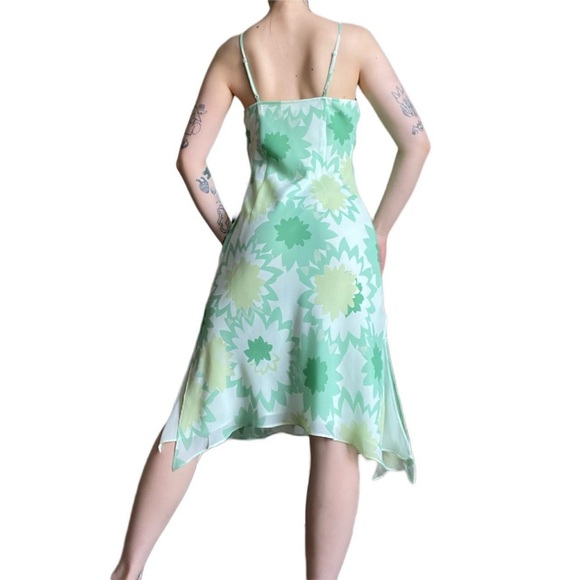 Express Vintage Green Floral Y2K Slip Dress - Picture 3 of 8